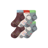 Women's Merino Wool Blend Hiking Quarter Sock 6-Pack