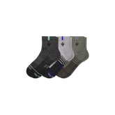 Men's Merino Wool Blend Run Quarter Sock 3-Pack