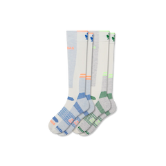 Men's Mid-Cushion Merino Wool Blend Ski & Snowboard Sock 2-Pack