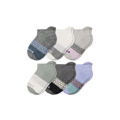Junior Tri-Block Ankle Sock 6-Pack