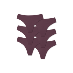 Women's No Show Thong 6-Pack