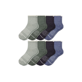 Men's Merino Wool Blend Quarter Sock 8-Pack