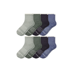 Men's Merino Wool Blend Quarter Sock 8-Pack