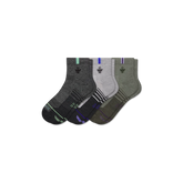 Men's Merino Wool Blend Run Quarter Sock 3-Pack
