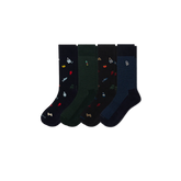 Men's Dress Calf Sock 4-Pack