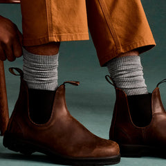 Men's Merino Wool Blend Modern Rib Calf Socks