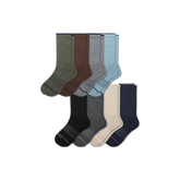 Men's Merino Wool Blend Calf Sock 8-Pack