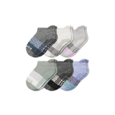 Toddler Tri-Block Gripper Ankle Sock 6-Pack