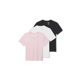 Women's Pima Cotton Slim Crew Neck T-Shirt 3-Pack
