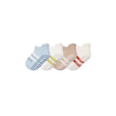 Toddler Solids Gripper Ankle Sock 4-Pack