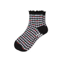 Women's Ruffle Rib Quarter Socks