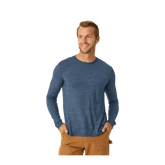 Men's Merino Wool Blend Crew Neck Long Sleeve T-Shirt