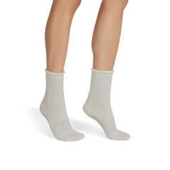 Women’s Roll-Top Merino Blend Gripper House Sock 3-Pack