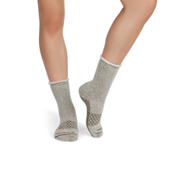 Women’s Roll-Top Merino Blend Gripper House Sock