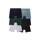 Men's Cotton Modal Blend Boxer Brief 6" 6-Pack