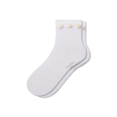 Women's Rosette True Rib Quarter Socks