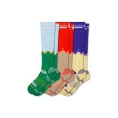 Youth Full-Cushion Merino Wool Blend Ski & Snowboard Sock 3-Pack