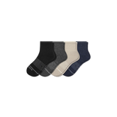 Men's Merino Wool Blend Quarter Sock 4-Pack