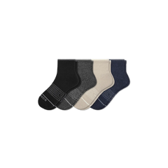 Men's Merino Wool Blend Quarter Sock 4-Pack