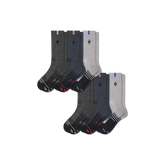 Men's Merino Wool Blend Run Calf Sock 6-Pack