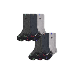 Men's Merino Wool Blend Run Calf Sock 6-Pack