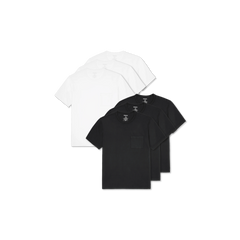 Men's Premium Weight Pocket Crew Neck T-Shirt 6-Pack