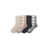 Women's Merino Wool Blend Half Calf Sock 4-Pack