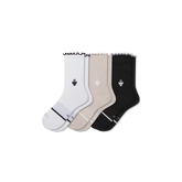 Women’s Ruffle Sport Half Calf Sock 3-Pack