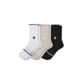 Women’s Ruffle Sport Half Calf Sock 3-Pack