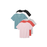 Women's Pima Cotton V-Neck T-Shirt 6-Pack