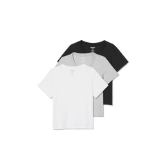 Women's Pima Cotton V-Neck T-Shirt 3-Pack