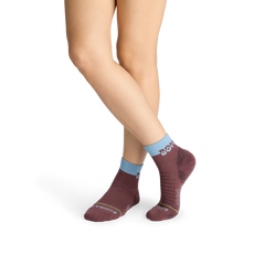Women's Merino Wool Blend Hiking Quarter Socks