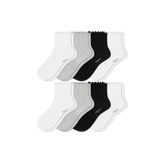 Women's Ruffle Rib Quarter Sock 8-Pack