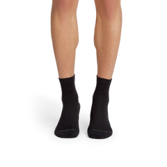 Men's Merino Wool Blend Modern Rib Quarter Socks