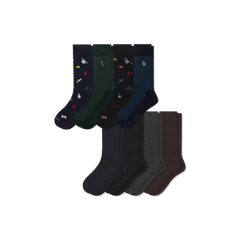 Men's Dress Calf Sock 8-Pack