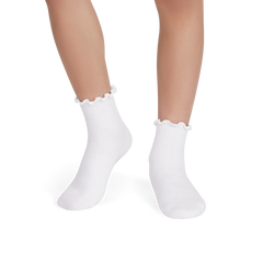 Youth Ruffle Rib Quarter Sock 4-Pack