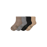 Women's Merino Wool Blend Modern Rib Quarter Sock 4-Pack