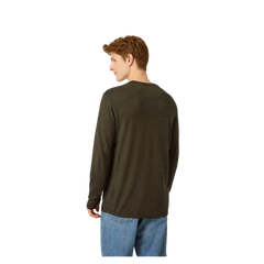Men's Merino Wool Blend Crew Neck Long Sleeve T-Shirt 3-Pack