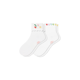 Bombas x Susan Alexandra Embellished Ruffle Rib Quarter Sock 2-Pack