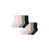 Junior Ruffle Rib Calf Sock 8-Pack