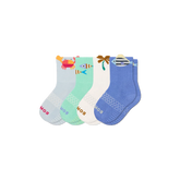 Junior Seaside Gripper Calf Sock 4-Pack