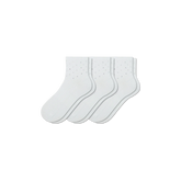 Women’s Rhinestone Rib Quarter Sock 3-Pack