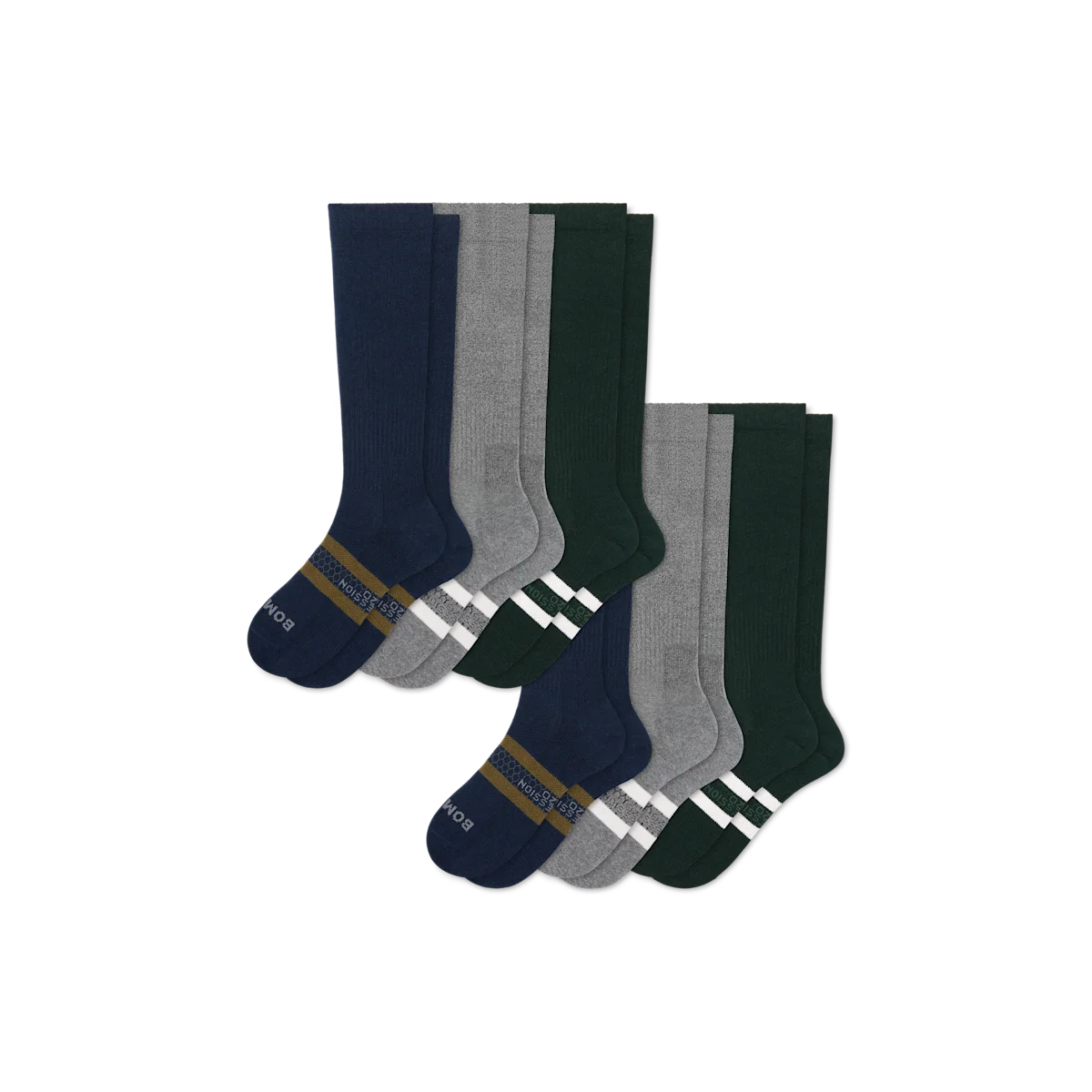 Men's Everyday Compression Knee High Sock 6-Pack (15-20mmHg)