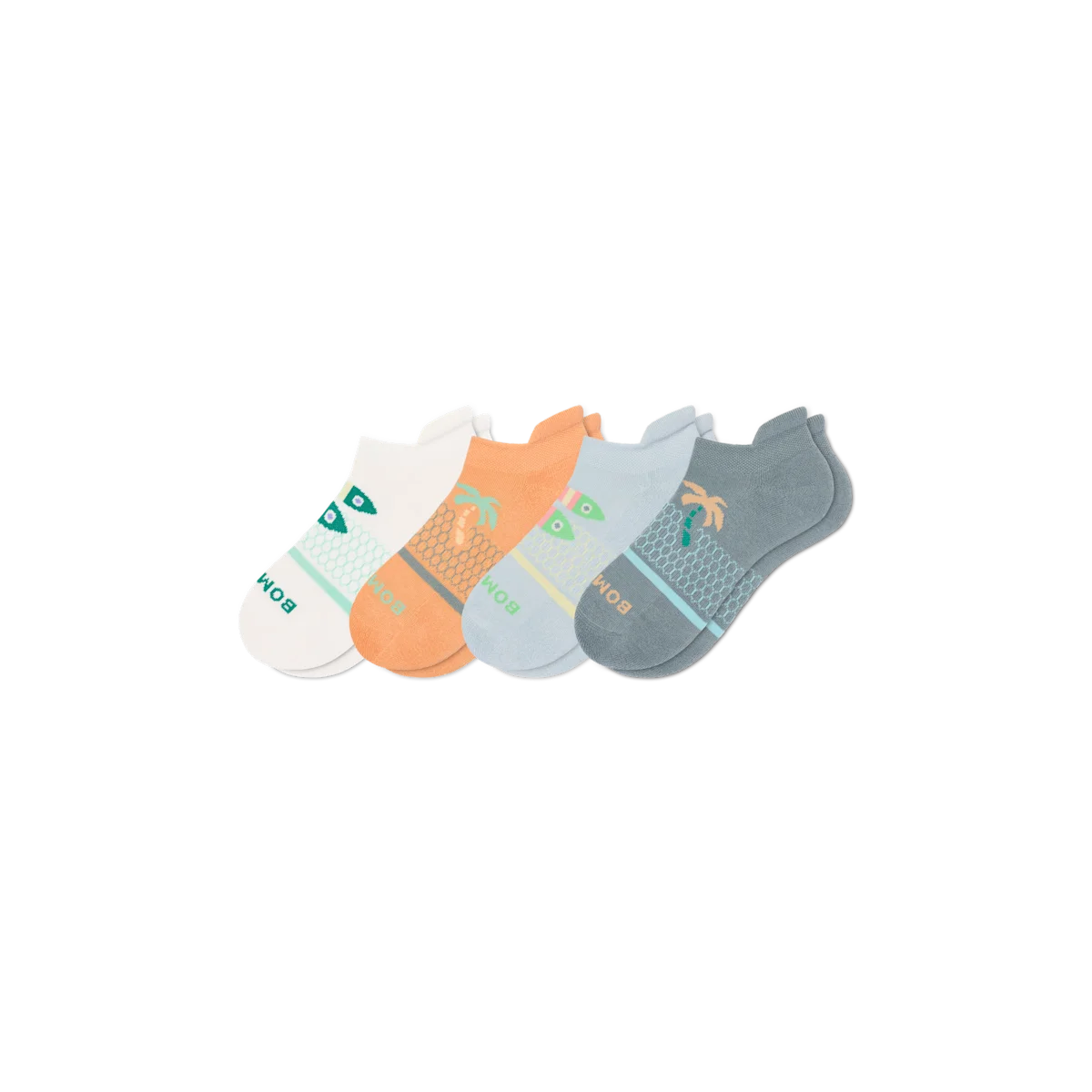 Youth Seaside Ankle Sock 4-Pack