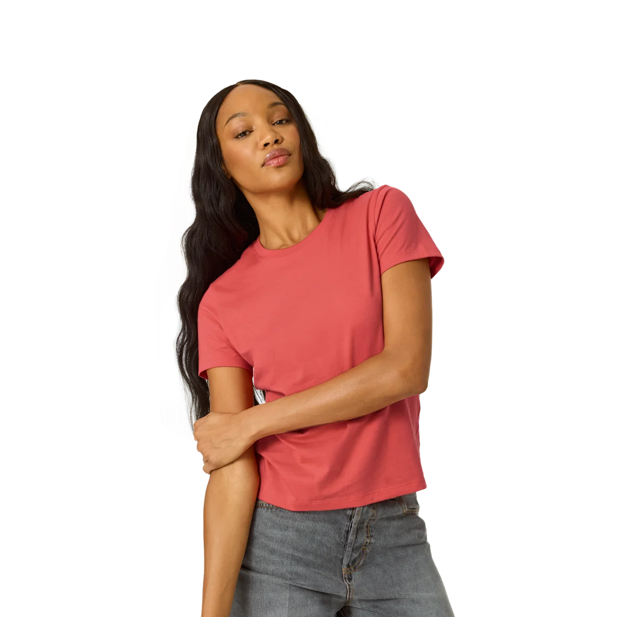 Women's Pima Cotton Slim Crew Neck T-Shirt