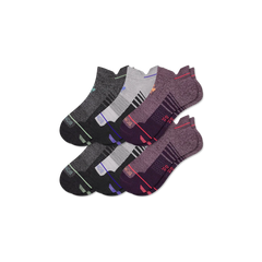 Women's Merino Wool Blend Run Ankle Sock 6-Pack