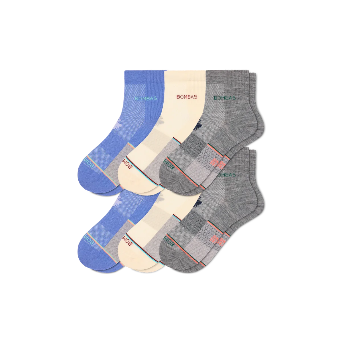 Women's UltraLite Sport Merino Wool Blend Quarter Sock 6-Pack