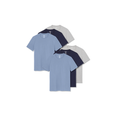Men's Pima Cotton Crew Neck T-Shirt 6-Pack