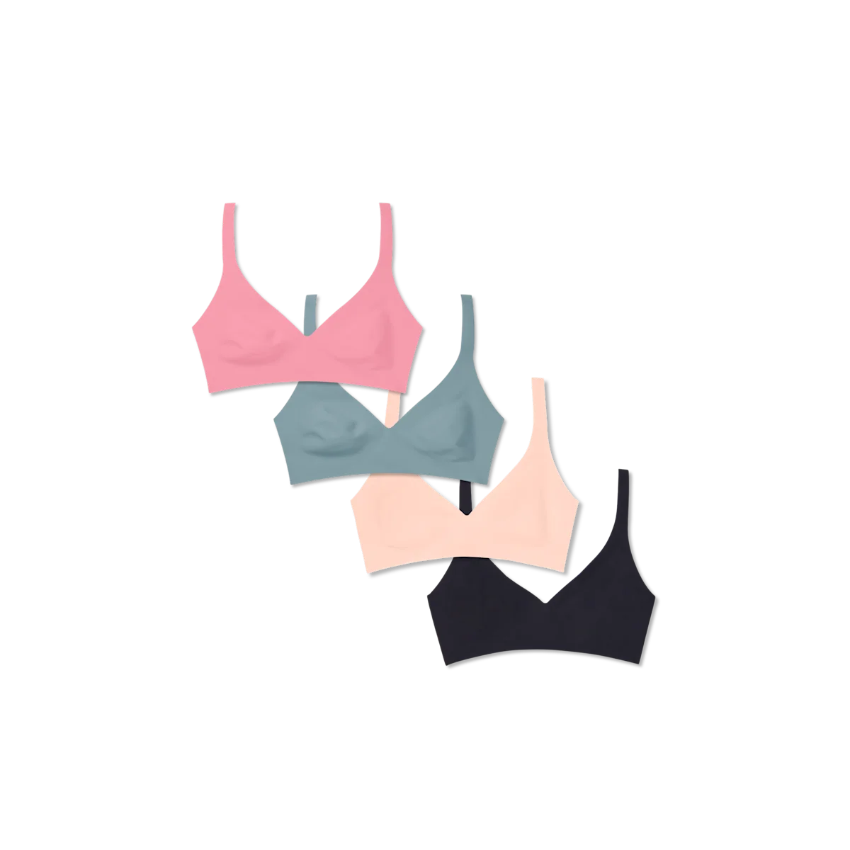 Women’s No Show Plunge Bralette 4-Pack