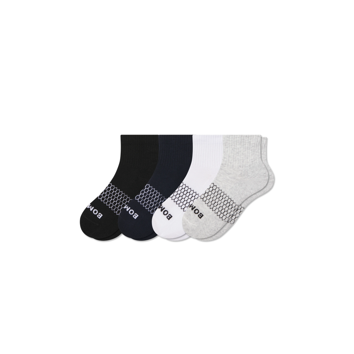 Youth Solids Quarter Sock 4-Pack